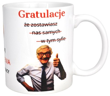 KUBEK NA POŻEGNANIE KOLEŻANKI KOLEGI Z PRACY HUMOR