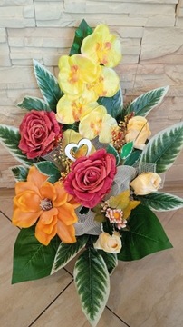 Цветы Украшение могилы на кладбище НАБОР букета