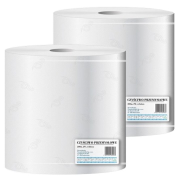 CZYŚCIWO przemysłowe DUŻY RĘCZNIK PAPIEROWY 2W celuloza rolka 2 sztuki 200m