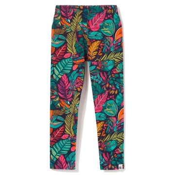 TuSzyte | Kolorowe legginsy, bawełna, PL R.122
