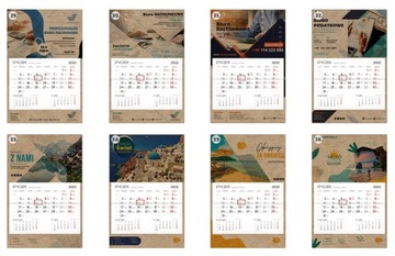 Рекламный календарь для компаний на 2024 год Ваши фото EKO KRAFT LOGO