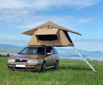 NAMIOT DACHOWY 4x4 140 Oliwkowy samochodowy reling