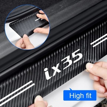 Наклейка на порог автомобиля Hyundai Ix35 202