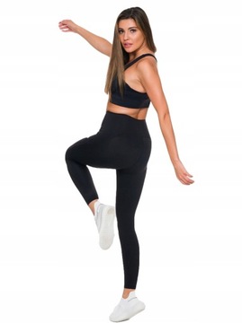 LEGGINSY Getry Fitness KRYJĄCE MODELUJĄCE FIT M/L