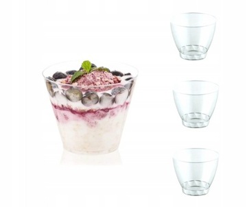 PUCHARKI MISECZKI FINGERFOOD NA DESERKI 280ml 12 SZT. TIME WIELORAZOWE