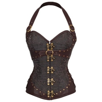 Steampunk Corset Top Gothic Clothing Halter Sexy P