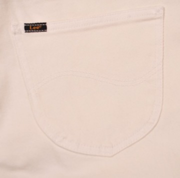 LEE spodnie HIGH WAIST straight WHITE PEARL jeans CAROL _ W29 L35