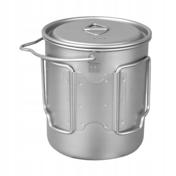 Tytanowy garnek wiszący 750ml składany