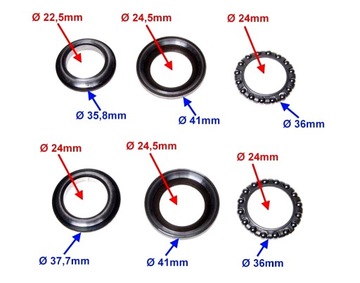 РУЛЕВЫЕ ПОДШИПНИКИ KINROAD XT50Q KING FRAME ГОЛОВКИ