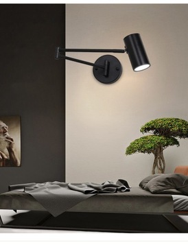 Светодиодный настенный светильник с регулируемым поворотным кронштейном