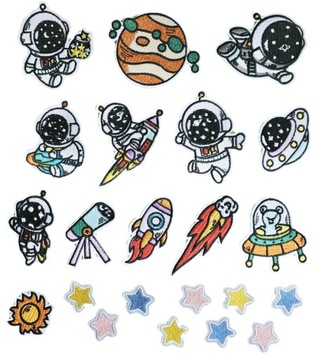 COSMOS ТЕРМОПАЧКИ ​​4х5см С ВЫШИВКОЙ МИКС 22 ШТ.