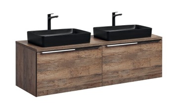SZAFKA ŁAZIENKOWA 160 CM SANTA OAK+UMYWALKA BLAT