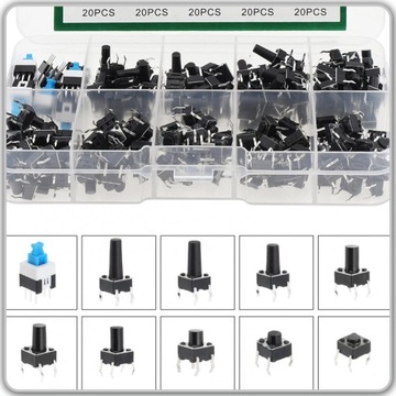 XXL набор кнопок TACT тактовый переключатель микропереключатель, коробка 180 шт.