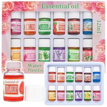 OLEJKI ZAPACHOWE DO AROMATERAPII AROMATERAPIA OLEJEK ZESTAW OLEJKÓW 12szt