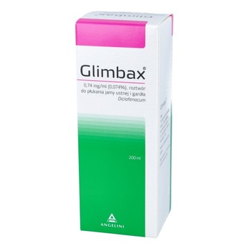 GLIMBAX 0,74 mg/ml roztwór do płukania jamy ustnej i gardła 200 ml