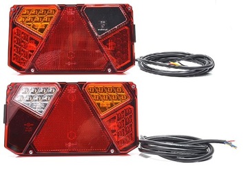 Lampy tylne LED zestaw W125D przyczepa przyczepka