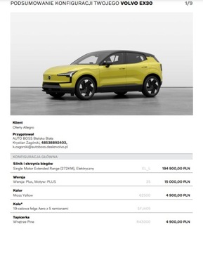 Volvo 2023 Volvo EX30 SAMOCHÓD DEMONSTRACYJNY - OD RĘKI, zdjęcie 6