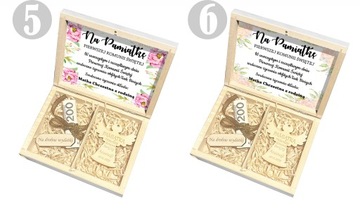 Белая деревянная шкатулка, подарок для причастия, подарок для причастия с гравировкой