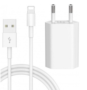 USB-ЗАРЯДНОЕ УСТРОЙСТВО + КАБЕЛЬ 1 М для IPHONE 5 6 7 8 Plus X XR XS 11 12 13 14 Pro Max