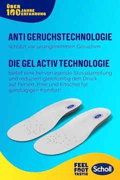 КОМФОРТНЫЕ СТЕЛЬКИ ДЛЯ МУЖСКОЙ ОБУВИ SCHOLL GEL ACTIV 40-46 Р