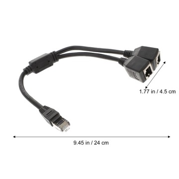 1 шт. Разветвитель адаптера Ethernet-кабеля, 1 штекер