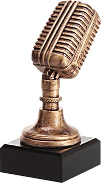 Statuetka muzyka mikrofon 17cm+ opis gratis