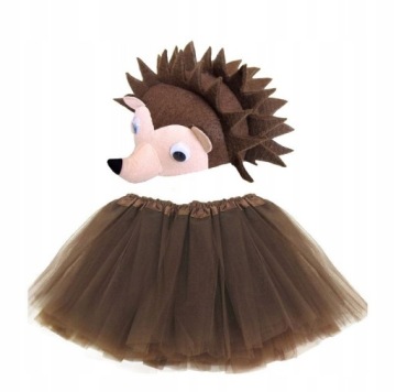 STRÓJ JEŻ JESIEŃ BAL SPÓDNICZKA + CZAPKA