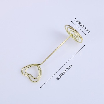 Золотая подставка для фотографий с зажимом для номера