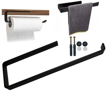 ДЕРЖАТЕЛЬ БУМАЖНЫХ ПОЛОТЕНЕЦ КУХОННАЯ НАСТЕННАЯ ВЕШАЛКА LOFT PREMIUM ЧЕРНЫЙ H2
