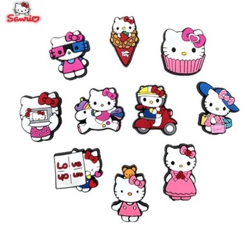 PINY PRZYPINKI HELLO KITTY Kotki Sanrio DO BUTÓW CROCS WPINKI 10SZT NR 2