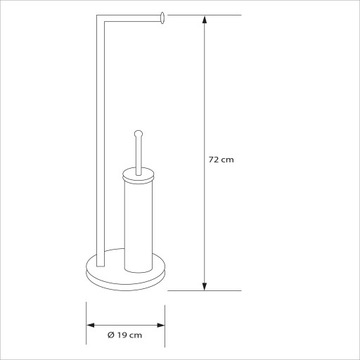НАБОР ПОДСТАВКА-ДЕРЖАТЕЛЬ ДЛЯ БУМАГИ + ЩЕТКА ДЛЯ УНИТАЗА 104 WHITE DURABLE