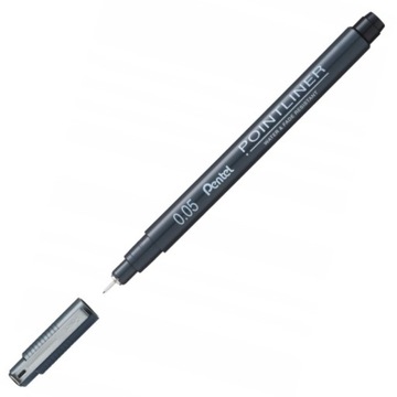Cienkopis Kreślarski Pentel 0,05 Pointliner Czarny