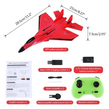Радиоуправляемый самолет, радиоуправляемый самолет, самолет с дистанционным управлением, красный
