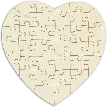 SERCE SERDUSZKA PUZZLE DO ZŁOŻENIA DEKOR 25CM EKO