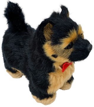 Интерактивная собака на батарейках, гуляет, лает, черный волкодав