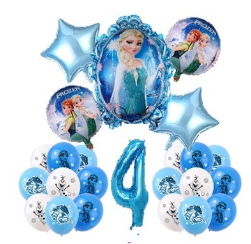 KRAINA LODU POTĘŻNY ZESTAW URODZINOWY BALONY CYFRA