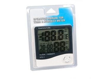 ГИГРОМЕТР ТЕРМОМЕТР КОМНАТНЫЙ ДАТЧИК ЧАСЫ БЕСПРОВОДНАЯ ПОГОДНАЯ СТАНЦИЯ С ЖК-дисплеем