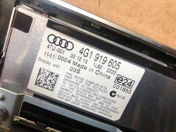 AUDI A6 A7 FACELIFT DISPLEJ LCD 4G1919605