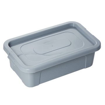 4X ПЛАСТИКОВЫЙ КОНТЕЙНЕР С КРЫШКОЙ ЗАКРЫТАЯ КОРОБКА СЕРЫЙ