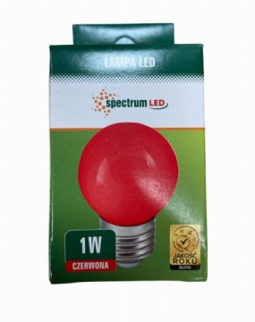 СПЕКТР LED СВЕТОДИОДНАЯ ШАРОВАЯ ЛАМПОЧКА E27 КРАСНАЯ