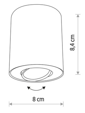 Накладной светодиодный трубчатый светильник GU10, подвижный