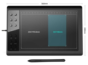 Графический планшет BOSTO 1060 PLUS с пером 8192