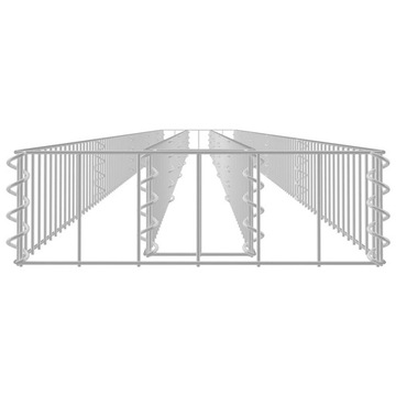 vidaXL Приподнятое габионовое кашпо, оцинкованная сталь, 450x30x10 см