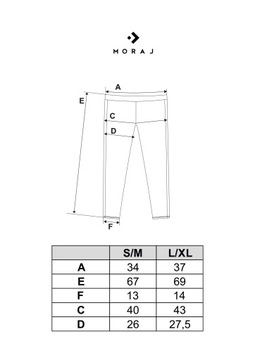 LEGGINSY DAMSKIE GETRY PEACH TOUCH LAMPASY DOPASOWANE WYGODNE MORAJ L/XL