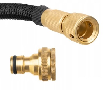 Расширяемый садовый шланг, гибкий 15 м + соединители 1/2 + пистолет премиум-класса с крючком