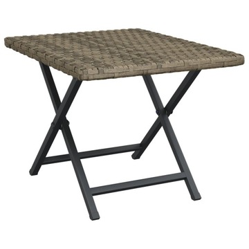 STÓŁ STOLIK OGRODOWY NA BALKON TARAS OGRÓD MEBLE RATTAN SZARY 45x35x32 cm