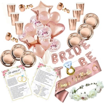 НАБОР ДЛЯ ДЕВИЧНИКА, ШАРЫ, ЧАШКИ, ТАРЕЛКИ, ПОЯС, УКРАШЕНИЯ, ВЕНОК