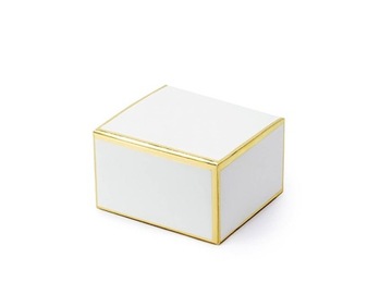 Pudełka na upominki - Złote brzegi - 6 x 3,5 x 5,5 cm - 10 sztuk