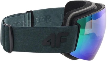 Защитные очки для катания на лыжах и сноуборде 4F с разноцветным покрытием и футляром.