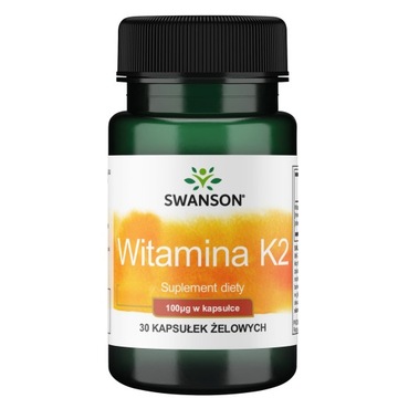 SWANSON Natural WITAMINA K2 100 MK-7 TĘTNICE KOŚCI